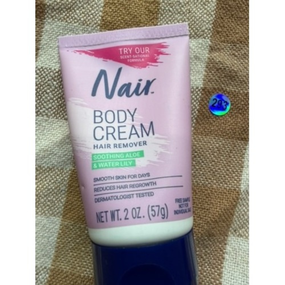 Nair Body Cream Hair Remover Soothing Aloe & Water Lily 2 oz Travel Size